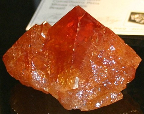 transparent scheelite crystal