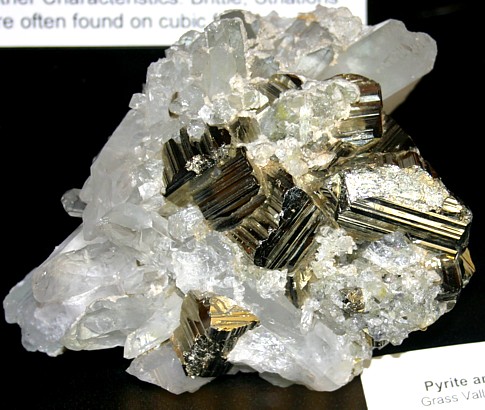 Pyrite, with Quartz, Mother Lode