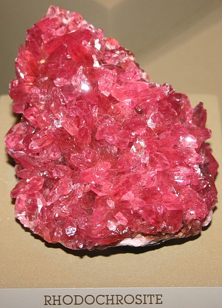 Rhodochrosite crystals