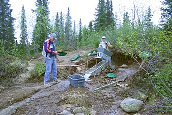Highbanking for Gold in Alaska