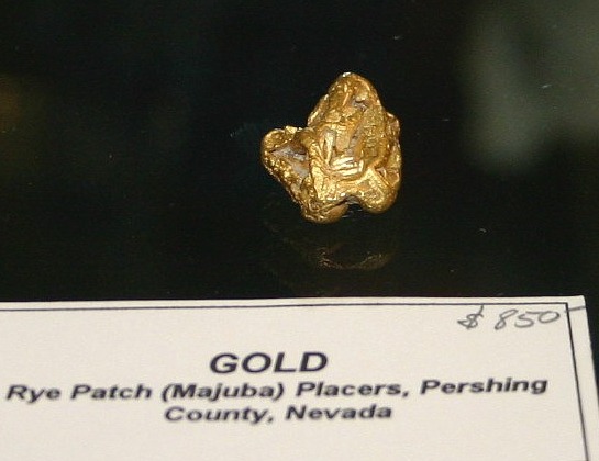 Crystal Gold Nugget, Rye Patch Placers, Nevada