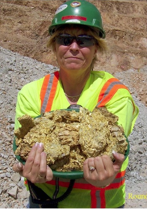 Gold Pan of Crystal Gold, Nye County, Nevada