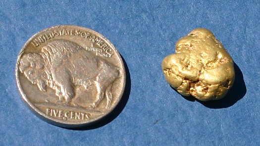 5 ounce gold nugget found sunbaking while prospecting for gold digging gold  